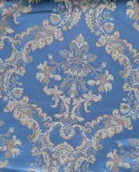 NEW Prince Lucas Designer Satin Damask Brocade Upholstery Drapery Sky Blue Fabric - Fancy Styles Fabric Pierre Frey Lee Jofa Brunschwig & Fils