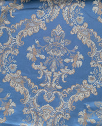 NEW Prince Lucas Designer Satin Damask Brocade Upholstery Drapery Sky Blue Fabric - Fancy Styles Fabric Pierre Frey Lee Jofa Brunschwig & Fils