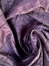 NEW Lady Morgan 100% Silk Dupioni Pintuck Diamond Dark Purple Fabric - Fancy Styles Fabric Pierre Frey Lee Jofa Brunschwig & Fils