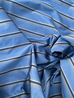 NEW Countess Shannon Designer 100% Silk Taffeta Blue Horizontal Stripe Fabric - Fancy Styles Fabric Pierre Frey Lee Jofa Brunschwig & Fils