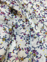 NEW Designer White Cotton Silk Floral Woven Dress Shirt Fabric - Fancy Styles Fabric Pierre Frey Lee Jofa Brunschwig & Fils