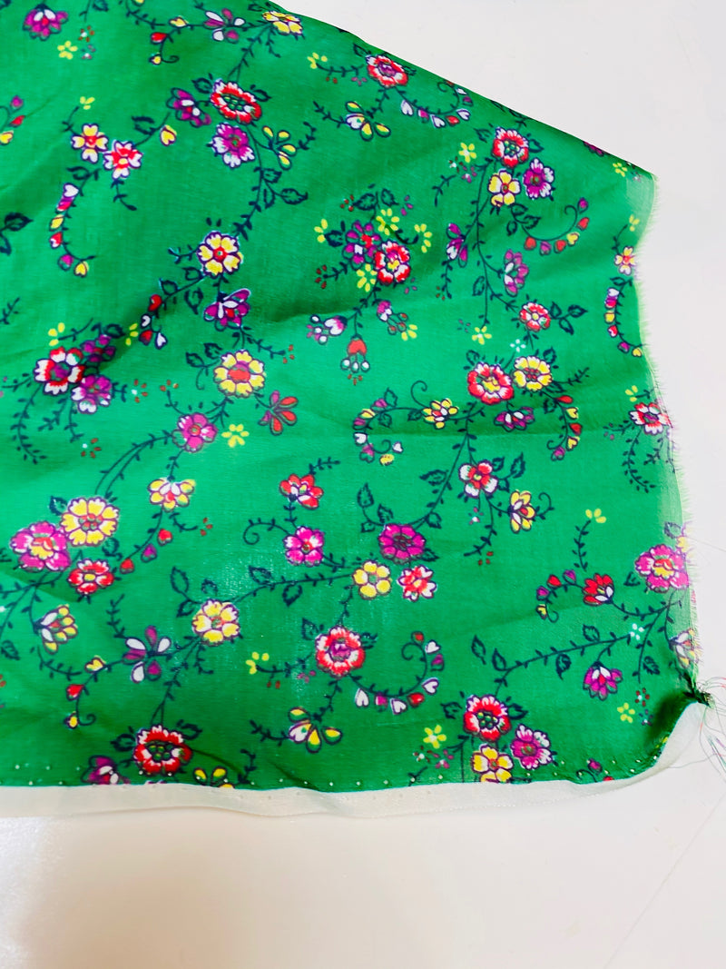NEW Designer Green Cotton Silk Floral Woven Dress Shirt Fabric - Fancy Styles Fabric Pierre Frey Lee Jofa Brunschwig & Fils