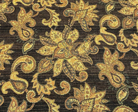 Designer Kilim Rug Inspired Floral Upholstery Chenille Fabric- Black - Fancy Styles Fabric Pierre Frey Lee Jofa Brunschwig & Fils