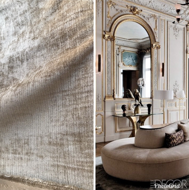 Designer Velvet Chenille Fabric - Antique Taupe Beige - Upholstery - Fancy Styles Fabric Pierre Frey Lee Jofa Brunschwig & Fils