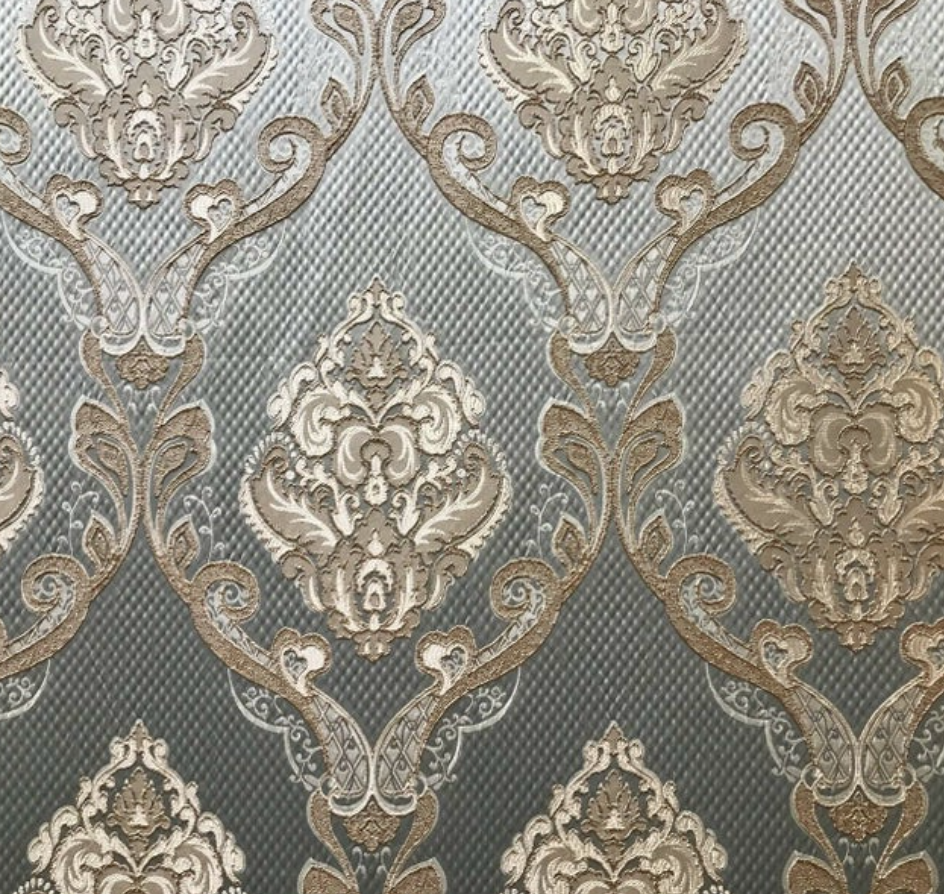 NEW King Eliot Antique Inspired Eggshell Silver Blue Satin Brocade Upholstery Fabric - Fancy Styles Fabric Pierre Frey Lee Jofa Brunschwig & Fils