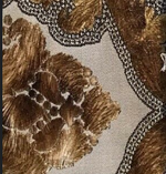 NEW! By The Roll (Wholesale): King Zachary Designer Italian Burnout Damask Chenille Velvet Fabric- Blue - Upholstery