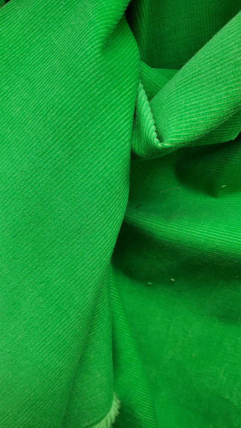 Green Corduroy Fabric, Kelly Green 21 Wale Featherweight Corduroy, Robert  Kaufman Fabric by the Yard, 100% Cotton 