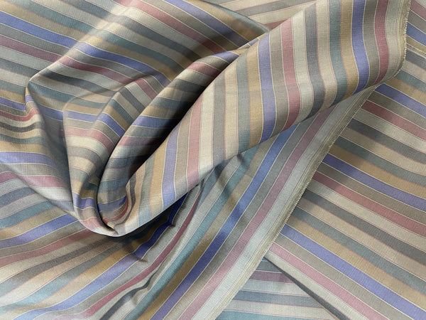 NEW Duchess Roxanne 100% Silk Taffeta Stripes - Blue-Grey SB_1_61 - Fancy Styles Fabric Pierre Frey Lee Jofa Brunschwig & Fils