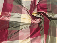 NEW Duchess Deirdre 100% Silk Taffeta Plaid Tartan Fabric- SB_1_11 - Fancy Styles Fabric Pierre Frey Lee Jofa Brunschwig & Fils