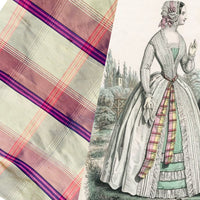NEW Lady Pladia Designer 100% Silk Dupioni Plaid Tartan Fabric - Fancy Styles Fabric Pierre Frey Lee Jofa Brunschwig & Fils