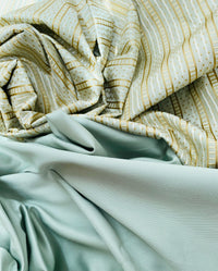 NEW! Lady Rebecca 100% Silk Taffeta Ribbon Stripe Fabric - Real Duck Egg SB_8_10 - Fancy Styles Fabric Pierre Frey Lee Jofa Brunschwig & Fils
