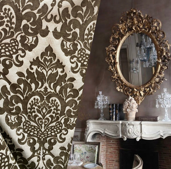 NEW! Queen Letty Made In Italy Velvet Fabric- Medallion - Upholstery - Fancy Styles Fabric Pierre Frey Lee Jofa Brunschwig & Fils