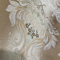 NEW King Louis XIV Novelty Neoclassical Brocade Medallion Floral Satin Fabric - Taupe - Fancy Styles Fabric Pierre Frey Lee Jofa Brunschwig & Fils