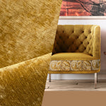 Lord Gideon Designer Antique Inspired Velvet Fabric - Honey - Upholstery
