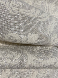 NEW! SALE! Duchess Sally 100% Linen Woven Medallion Fabric- Stone - Fancy Styles Fabric Pierre Frey Lee Jofa Brunschwig & Fils