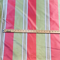 NEW Lady Sophia 100% Silk Taffeta Fabric - Pink And Green Stripe - Fancy Styles Fabric Pierre Frey Lee Jofa Brunschwig & Fils