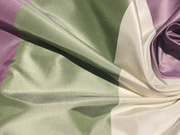 NEW Lady Chinta 100% Silk Taffeta Purple, Green and White Stripe Fabric SB_8_33 - Fancy Styles Fabric Pierre Frey Lee Jofa Brunschwig & Fils