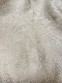 NEW Queen Lita 100% Silk Jacquard Lightweight Paisley Fabric - Cream- SB_8_1 - Fancy Styles Fabric Pierre Frey Lee Jofa Brunschwig & Fils