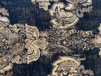 NEW! Duke Dragonus Designer Kilim Rug Inspired Medallion Upholstery Chenille Fabric- Black and Gold - Fancy Styles Fabric Pierre Frey Lee Jofa Brunschwig & Fils