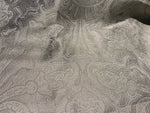 NEW Queen Lita 100% Silk Jacquard Lightweight Paisley Fabric - Grey- SB_8_4