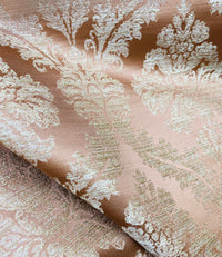 NEW! Princess Penelope Brocade Medallion Fabric- Salmon Pink - Fancy Styles Fabric Pierre Frey Lee Jofa Brunschwig & Fils