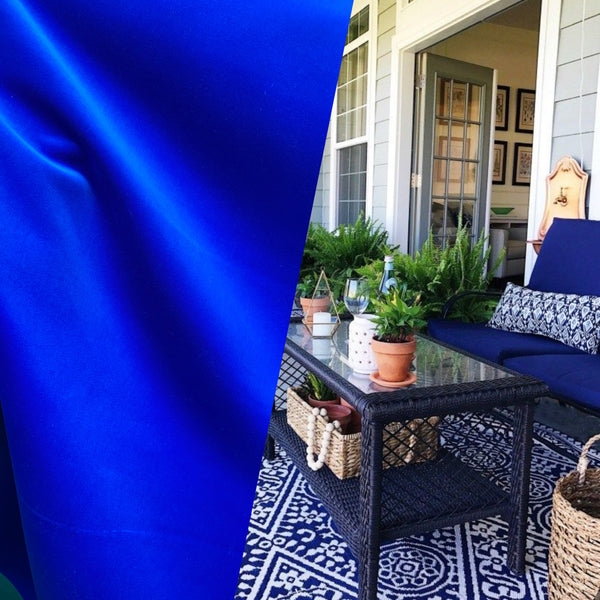 NEW! Duke Donovan WATERPROOF OUTDOOR Velvet Upholstery Fabric - Electric Blue - Fancy Styles Fabric Pierre Frey Lee Jofa Brunschwig & Fils