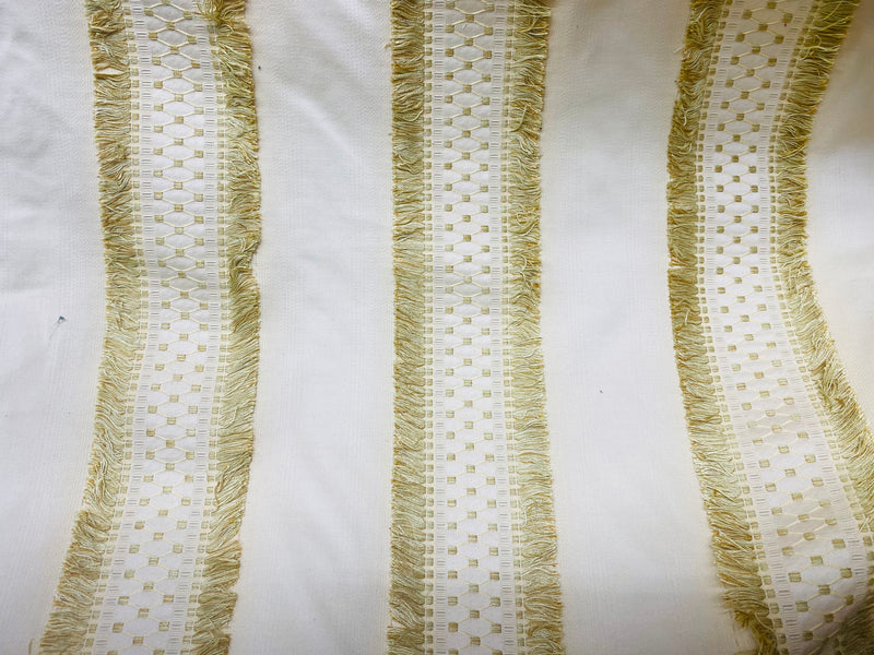 NEW Queen Talia Italian Novelty Neoclassical Tassel Dot Fabric - Parchment