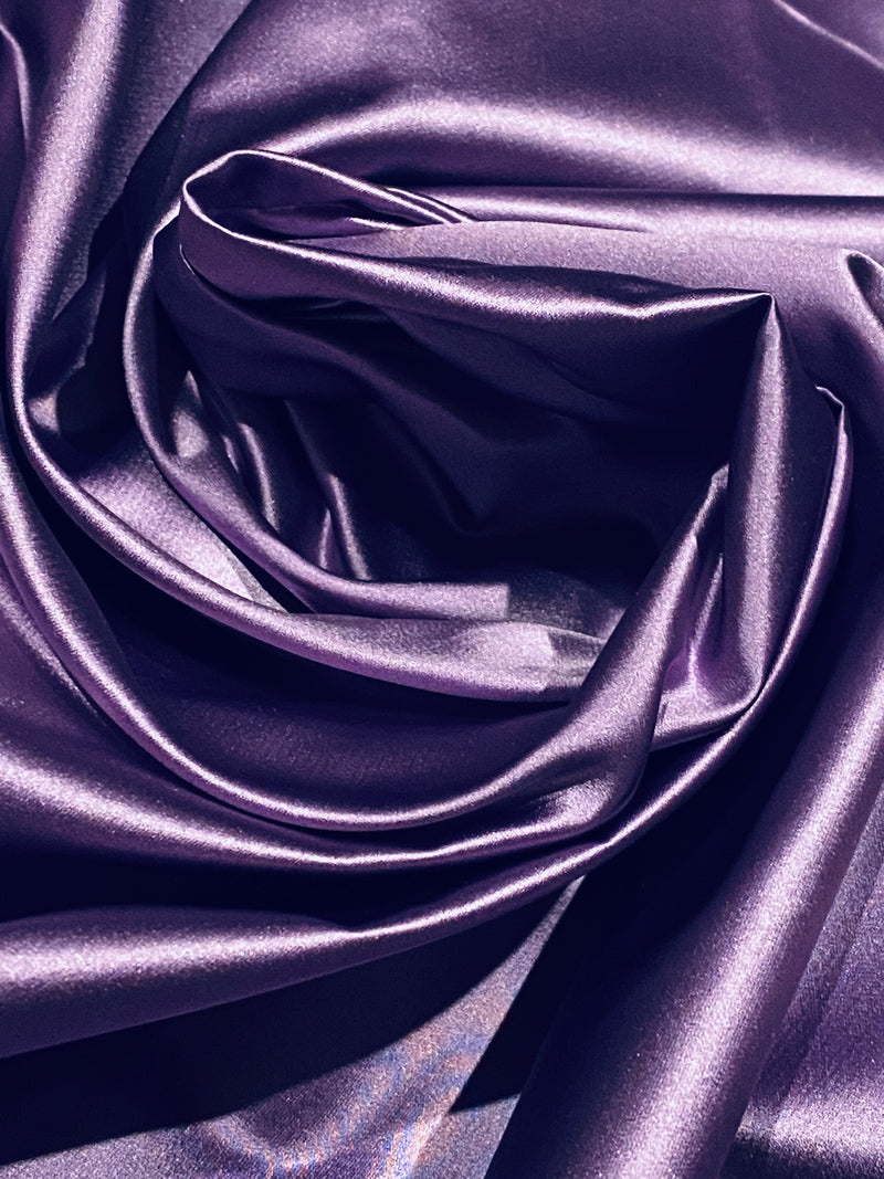 NEW Countess Christie 100% Silk Duchess Satin Fabric in Lavender Purple 53mm
