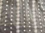 NEW Miss Shiela Novelty Bridal Couture 100% Silk Crinkle Chiffon Embroidered Lace Fabric