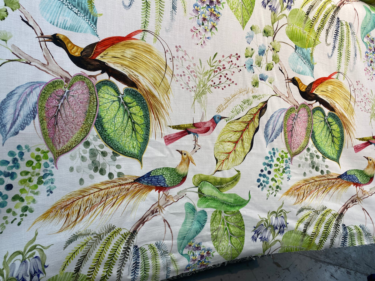 NEW Duchess Florita Novelty 100% Cotton Bird & Floral Decorating Fabric - Fancy Styles Fabric Pierre Frey Lee Jofa Brunschwig & Fils