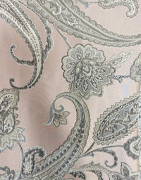 NEW Queen Kat Jacquard Satin Paisley Fabric Made in Italy- Upholstery & Drapery- Pink - Fancy Styles Fabric Pierre Frey Lee Jofa Brunschwig & Fils