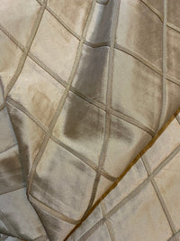 NEW Queen Peyton 100% Silk Satin Quilted Designer Fabric- Gold - Fancy Styles Fabric Pierre Frey Lee Jofa Brunschwig & Fils