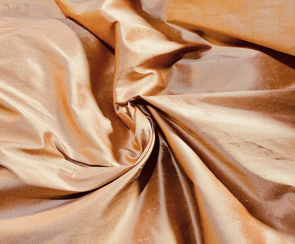 NEW Duchess Mable Designer 100% Silk Dupioni Fabric Solid Ultra Icy Pumpkin Orange - Fancy Styles Fabric Pierre Frey Lee Jofa Brunschwig & Fils