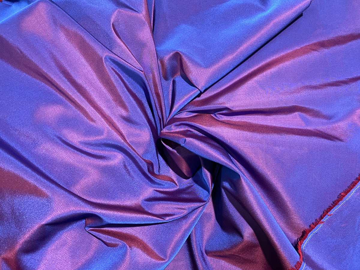 NEW! Duchess Damaris Purple & Salmon Iridescence Faux & Vegan Silk Fabric - Fancy Styles Fabric Pierre Frey Lee Jofa Brunschwig & Fils