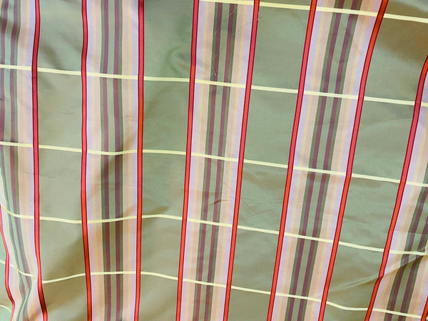 NEW! Lady Deborah 100% Silk Taffeta Plaid Tartan Ribbon Fabric- SB_1_19 - Fancy Styles Fabric Pierre Frey Lee Jofa Brunschwig & Fils