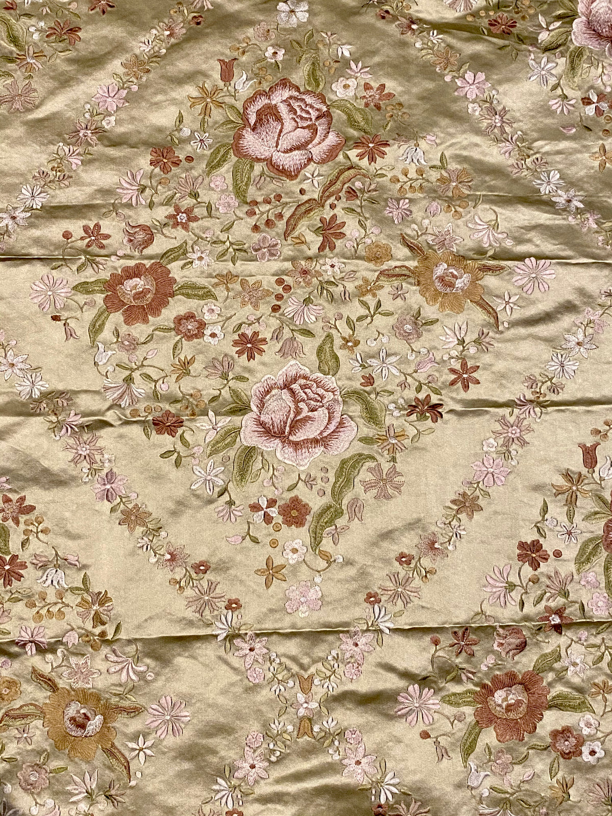 NEW! King Louis XIV Novelty 100% Silk Jacquard Embroidered Floral Upholstery Fabric - Green Champagne - Fancy Styles Fabric Pierre Frey Lee Jofa Brunschwig & Fils