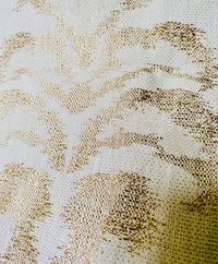 NEW! Duke Drake Novelty Imported 100% Linen Woven Damask Fabric Gold and White - Fancy Styles Fabric Pierre Frey Lee Jofa Brunschwig & Fils