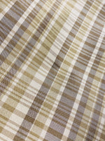 NEW Lady Riley Designer 100% Silk Taffeta Plaid Tartan Fabric- Gold, Taupe, and Cream SB_6_39