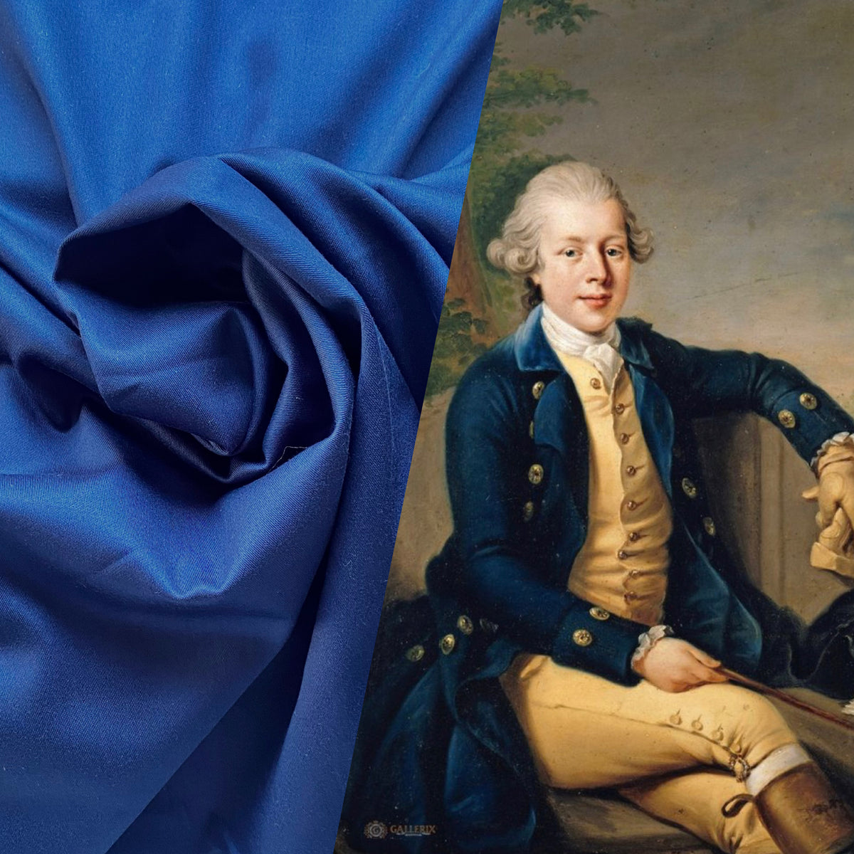 NEW Queen Ester 100% Cotton Sateen Fabric in Navy Blue - Fancy Styles Fabric Pierre Frey Lee Jofa Brunschwig & Fils