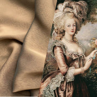NEW! Duchess Deseray Silk & Poly Chiffon Sheer Fabric - Peach with Blue Iridescence - Fancy Styles Fabric Pierre Frey Lee Jofa Brunschwig & Fils