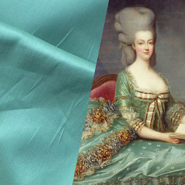 NEW Queen Ester 100% Cotton Sateen Fabric in Aqua Cactus - Fancy Styles Fabric Pierre Frey Lee Jofa Brunschwig & Fils