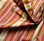 NEW! Lady Leandra 100% Silk Taffeta Fabric -Red and Orange Stripes - Fancy Styles Fabric Pierre Frey Lee Jofa Brunschwig & Fils