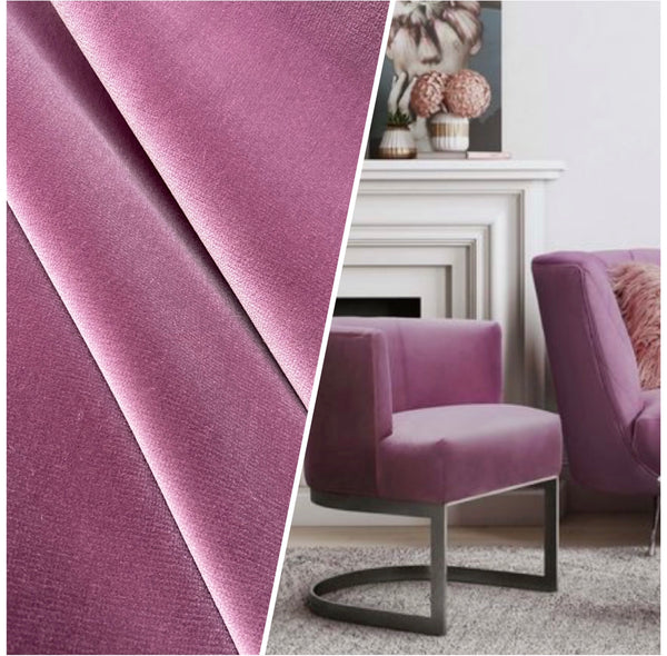 NEW! Prince Oliver Designer 100% Cotton Made In Belgium Upholstery Velvet Fabric Mauve - Fancy Styles Fabric Pierre Frey Lee Jofa Brunschwig & Fils