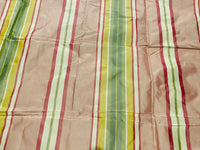 NEW! Lady Petaluma 100% Silk Taffeta Ice Cream Parlor Striped Fabric - Pink and Green - Fancy Styles Fabric Pierre Frey Lee Jofa Brunschwig & Fils