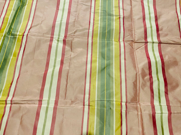 NEW! Lady Petaluma 100% Silk Taffeta Ice Cream Parlor Striped Fabric - Pink and Green - Fancy Styles Fabric Pierre Frey Lee Jofa Brunschwig & Fils