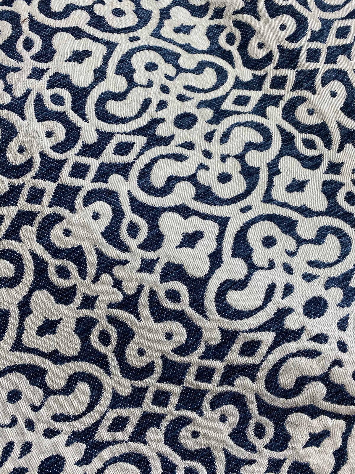 NEW! Duchess Eve Antique Inspired French Burnout Chenille Medallion Velvet Fabric- Blue - Fancy Styles Fabric Pierre Frey Lee Jofa Brunschwig & Fils