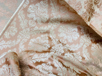 NEW! Princess Penelope Brocade Medallion Fabric- Salmon Pink - Fancy Styles Fabric Pierre Frey Lee Jofa Brunschwig & Fils