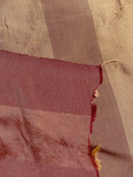 NEW Prince Ezekiel 100% Silk Dupioni Stripe Fabric - Faded Red and Gold