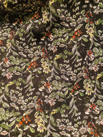 NEW Lady Danica Crepe Floral Lightweight Dress Fabric - Black