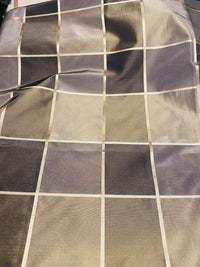 NEW Contessa Lucia 100% Silk Taffeta Plaid Tartan Gold and Old Gold Fabric SB_6_26 - Fancy Styles Fabric Pierre Frey Lee Jofa Brunschwig & Fils
